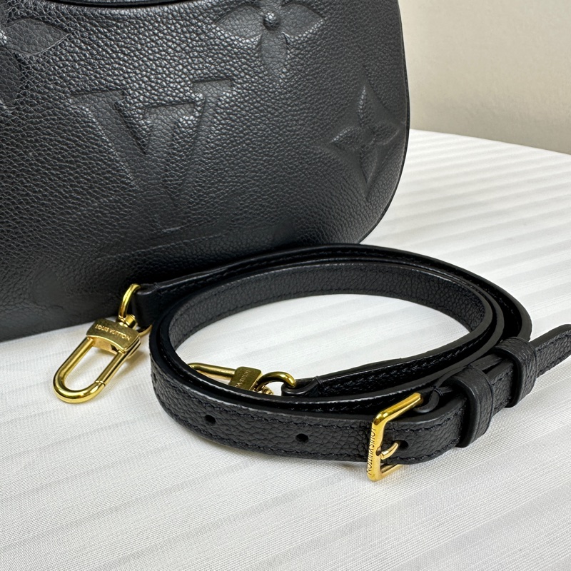 路易威登/Louis Vuitton Bagatelle 金扣黑色老花牛皮 配長短肩帶24x7.5x18cm-7