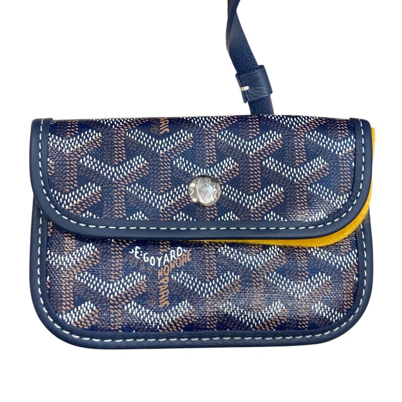 GOYARD 高雅德 SAINT LOUIS MINI 迷你托特包 GOYARDINE帆布 深藍色 銀釦-13