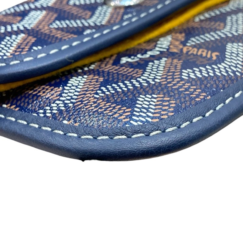 GOYARD 高雅德 SAINT LOUIS MINI 迷你托特包 GOYARDINE帆布 深藍色 銀釦-15