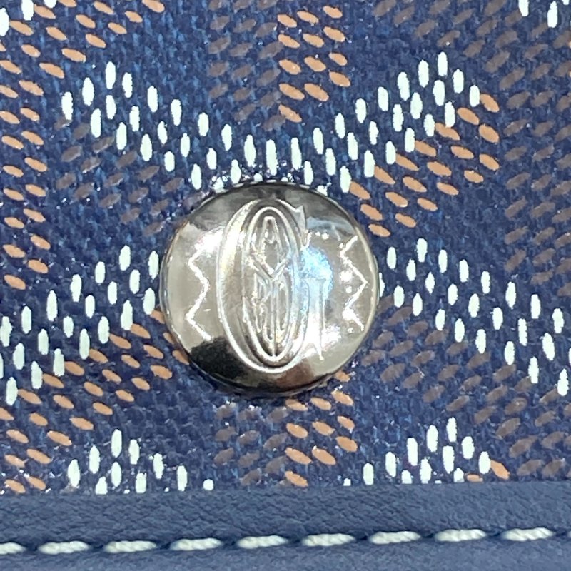 GOYARD 高雅德 SAINT LOUIS MINI 迷你托特包 GOYARDINE帆布 深藍色 銀釦-19