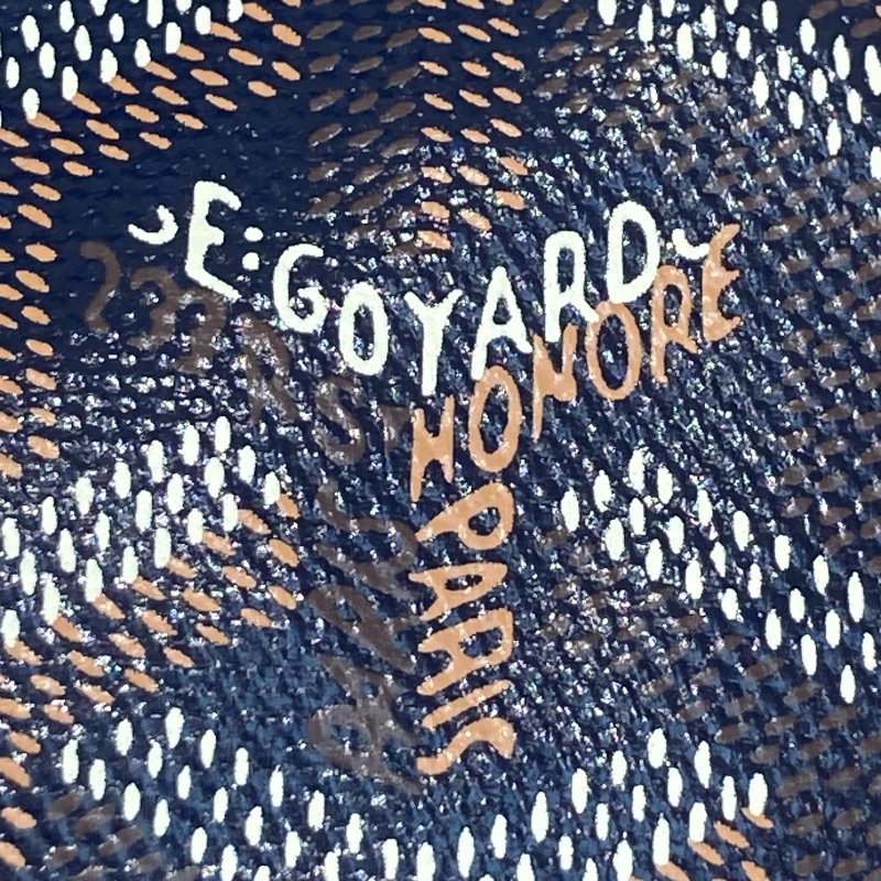 GOYARD 高雅德 SAINT LOUIS MINI 迷你托特包 GOYARDINE帆布 深藍色 銀釦-20
