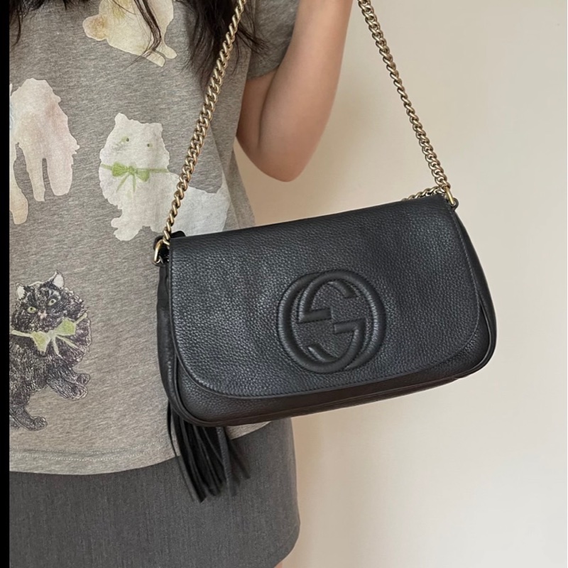 莉亞精品♡Gucci 536224 SoHo 流蘇包 二手-1