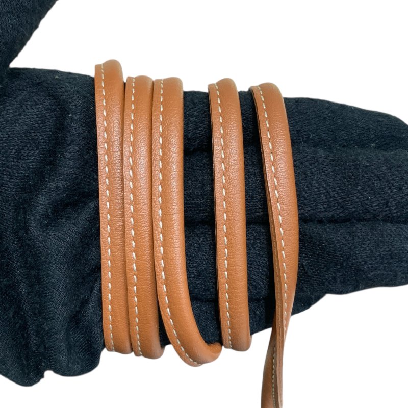 GOYARD 高雅德 GOYARDINE PLUMET 口袋錢包斜背包 牛皮 棕色 銀釦-12