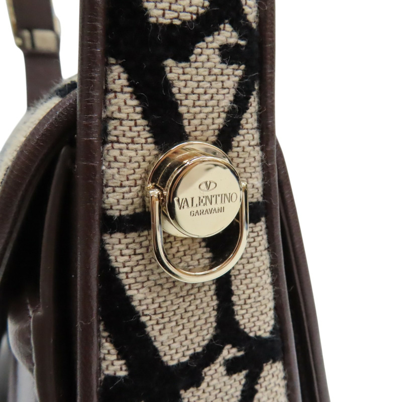 棕色 印花帆布 山羊皮 Le Grand Deuxieme 兩用包【Valentino 范倫鐵諾】 2W2B0L25JSQ-5