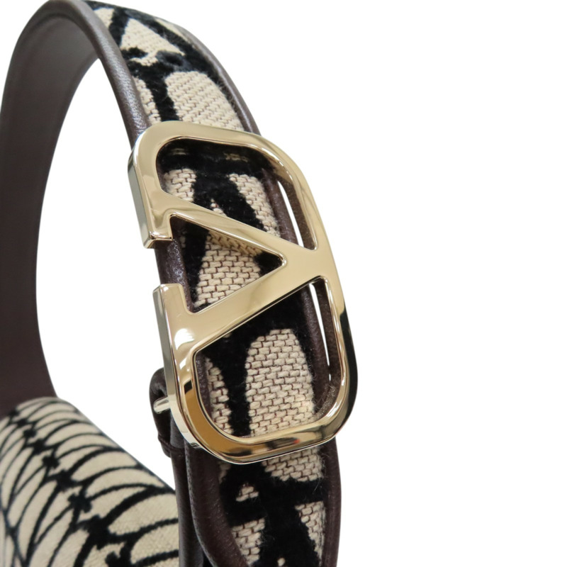 棕色 印花帆布 山羊皮 Le Grand Deuxieme 兩用包【Valentino 范倫鐵諾】 2W2B0L25JSQ-6