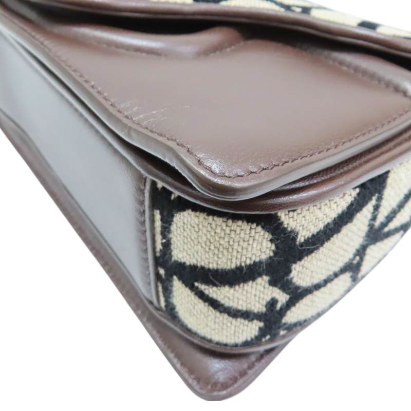 棕色 印花帆布 山羊皮 Le Grand Deuxieme 兩用包【Valentino 范倫鐵諾】 2W2B0L25JSQ-10