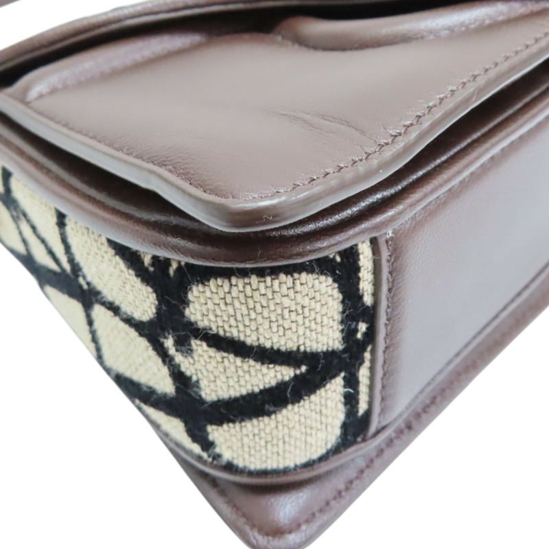 棕色 印花帆布 山羊皮 Le Grand Deuxieme 兩用包【Valentino 范倫鐵諾】 2W2B0L25JSQ-11