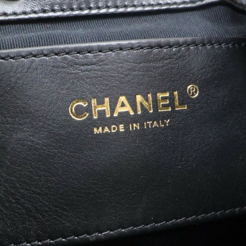 黑色 菱格紋 牛皮 Duma 後背包【CHANEL 香奈兒】 AS4866-6