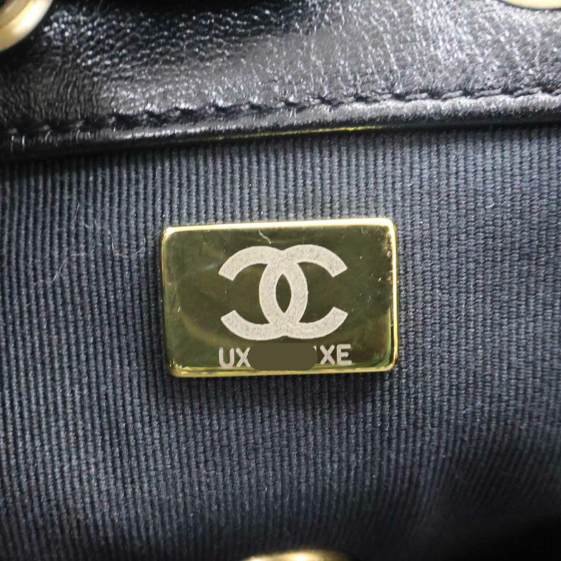 黑色 菱格紋 牛皮 Duma 後背包【CHANEL 香奈兒】 AS4866-7