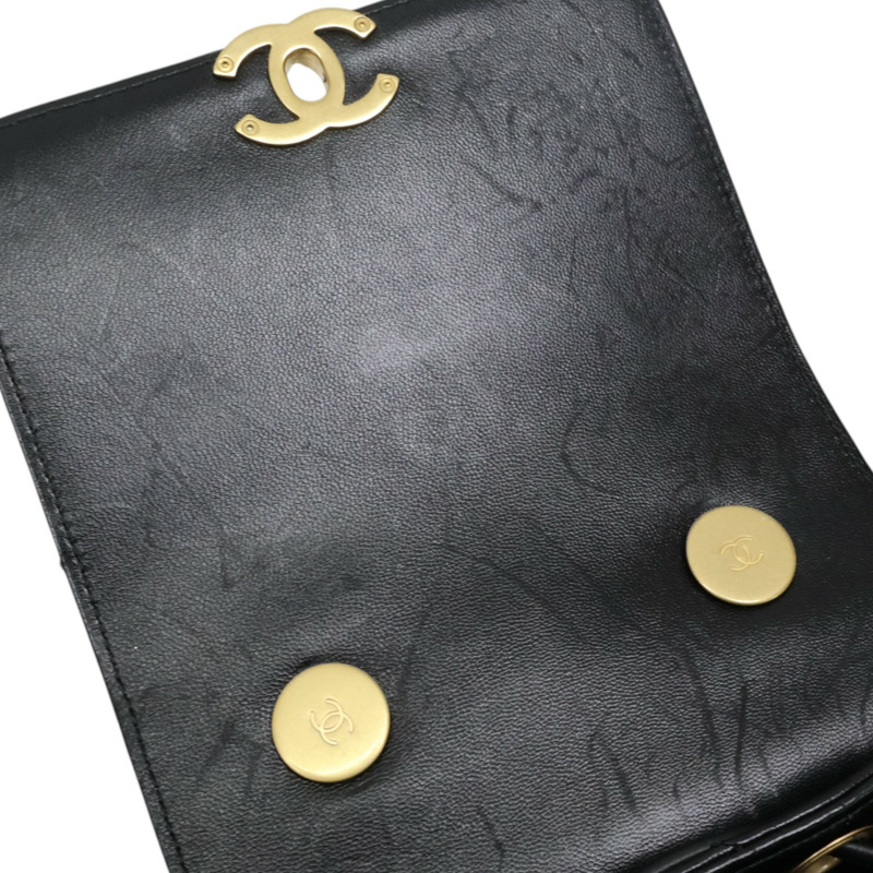 黑色 菱格紋 牛皮 Duma 後背包【CHANEL 香奈兒】 AS4866-13