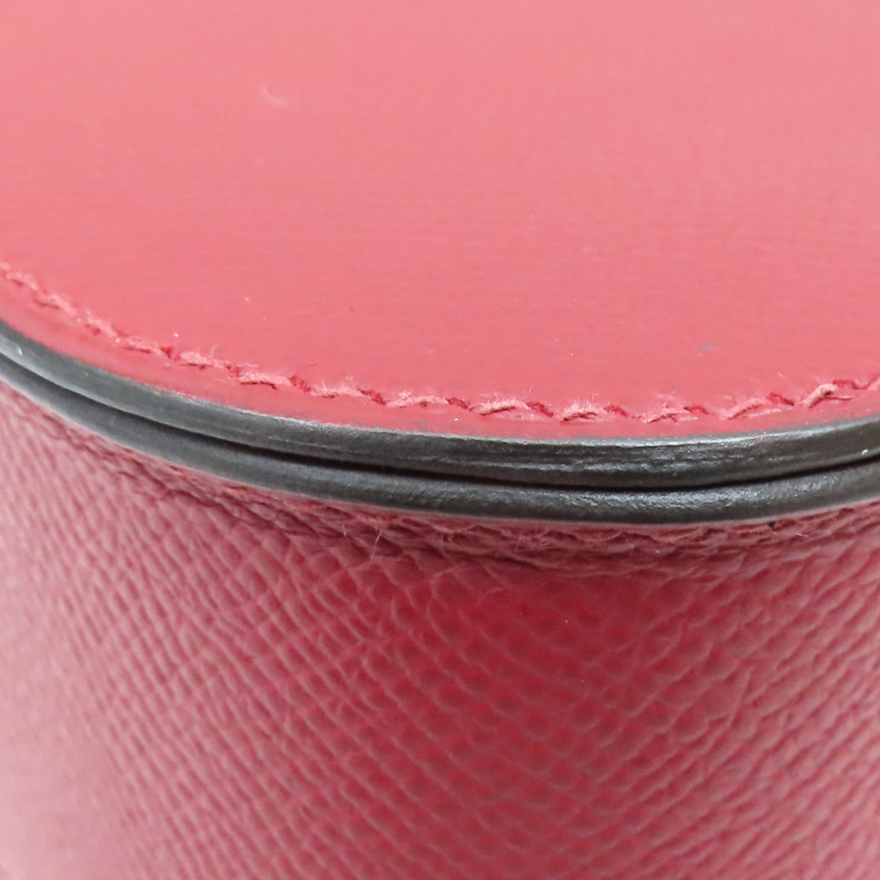 石榴紅 Epsom牛皮 Della Cavalleria 肩背包 U刻 銀扣【HERMES 愛馬仕】-11