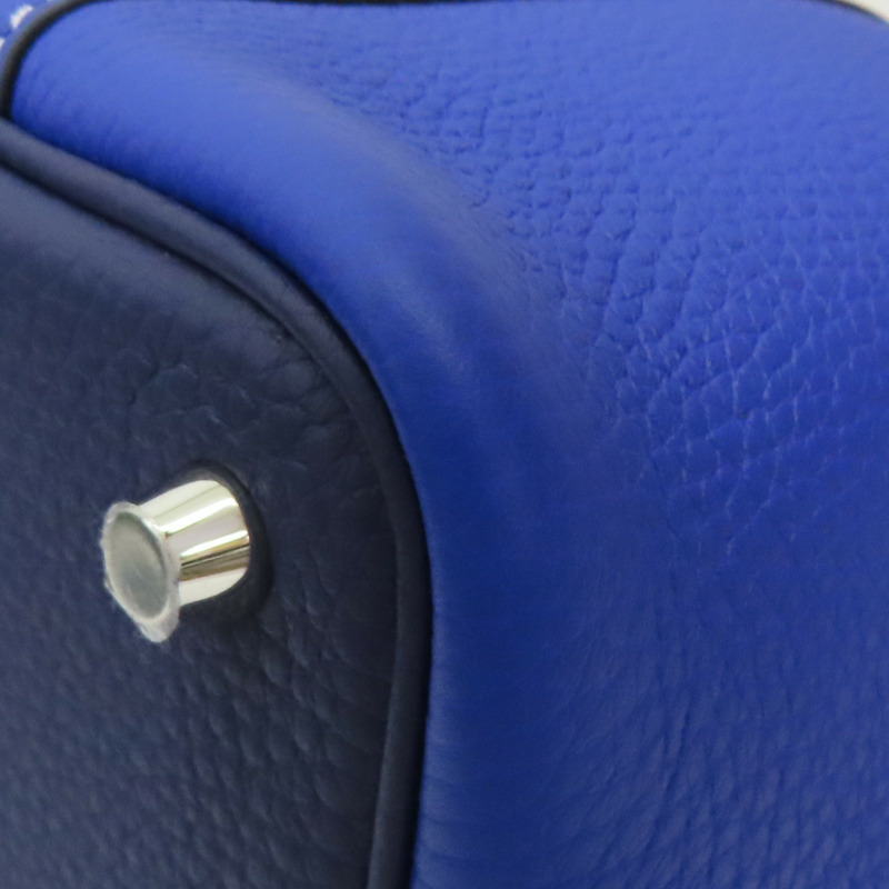 電光藍/水墨藍 TC牛皮 Picotin Lock 18 手提包 Y刻 銀扣【HERMES 愛馬仕】 H056289CK-9