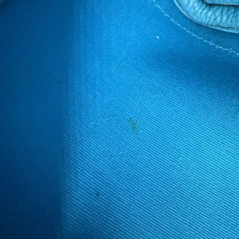 HERMES 7W伊茲密爾藍帆布銀釦Garden party 30cm-23