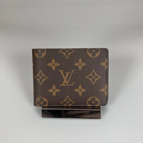 LV M60895/晶片款 老花Multiple 對開短夾