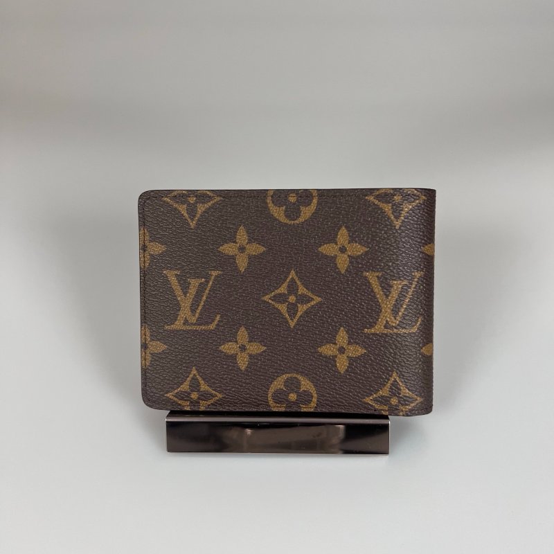 LV M60895/晶片款 老花Multiple 對開短夾-1