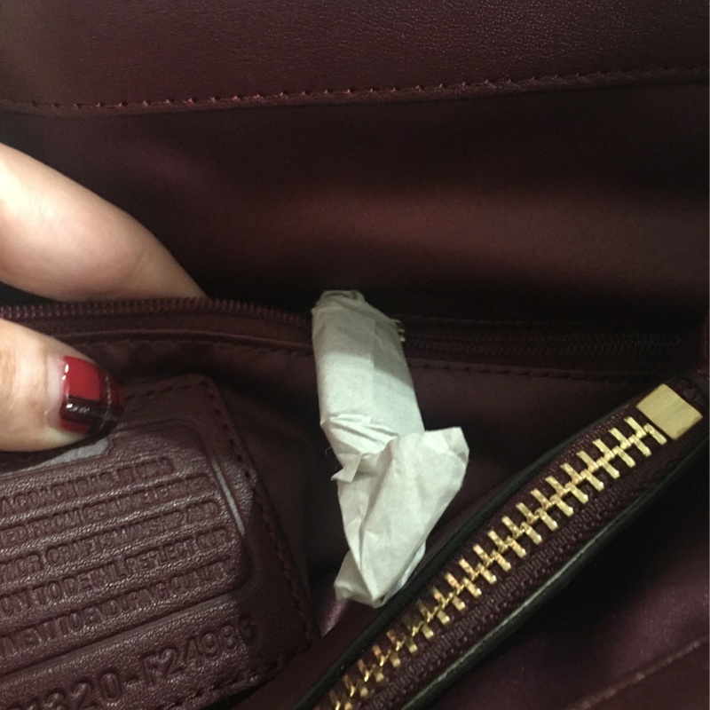 全新未使用Coach 皮草拼接包（全真皮）手提肩背包-15