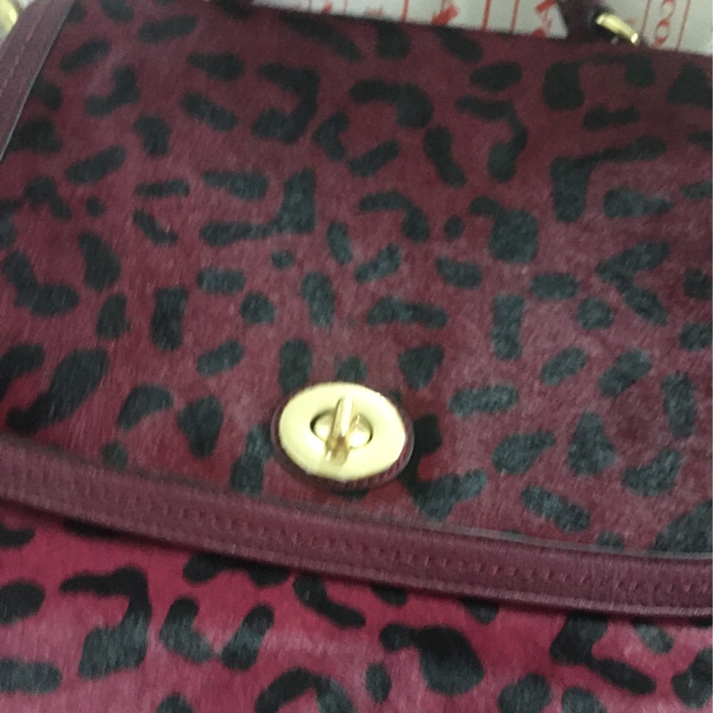 全新未使用Coach 皮草拼接包（全真皮）手提肩背包-29