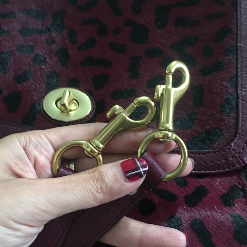 全新未使用Coach 皮草拼接包（全真皮）手提肩背包-30