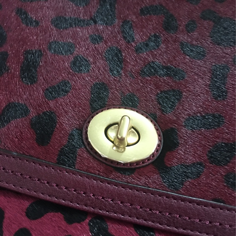 全新未使用Coach 皮草拼接包（全真皮）手提肩背包-33