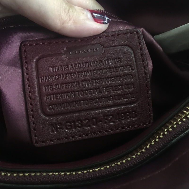 全新未使用Coach 皮草拼接包（全真皮）手提肩背包-37