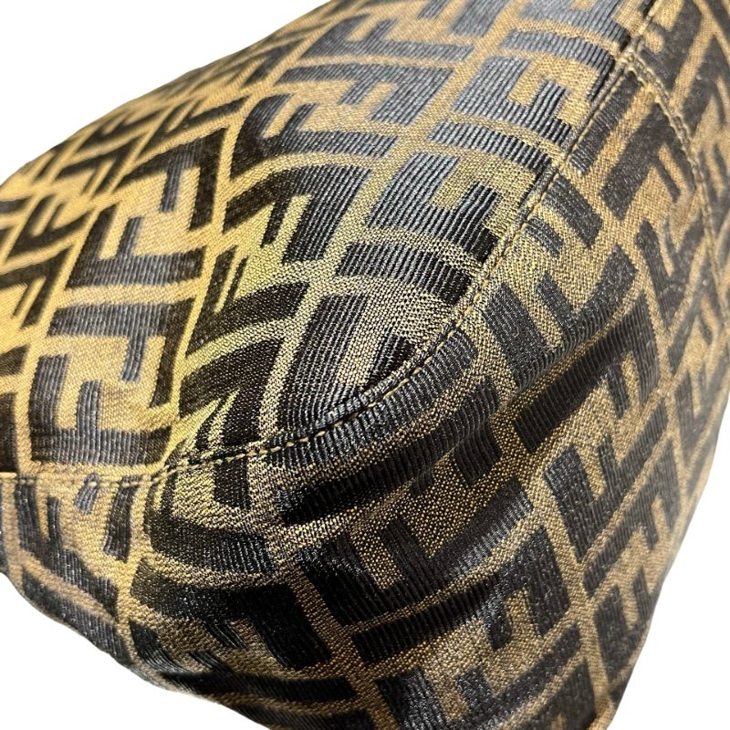 Fendi Canvas Hobo Bag Brown GHW-1