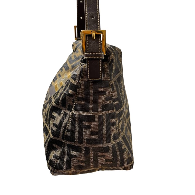Fendi Canvas Hobo Bag Brown GHW-8