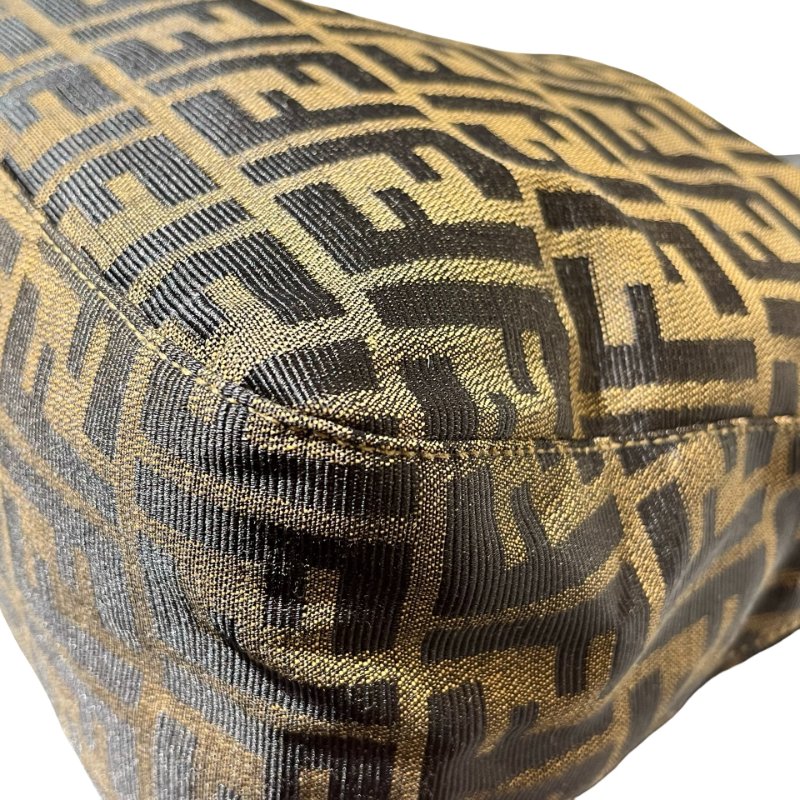 Fendi Canvas Hobo Bag Brown GHW-9