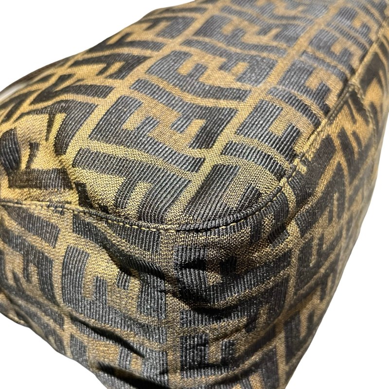 Fendi Canvas Hobo Bag Brown GHW-12