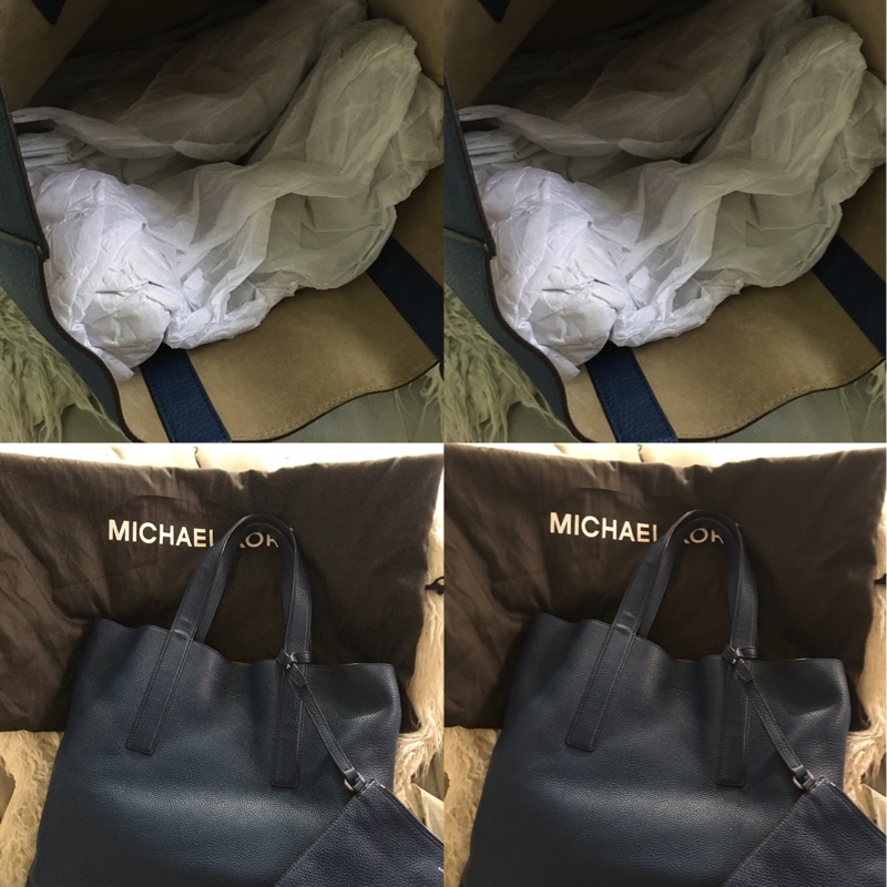 MK Michael Kors 全真皮手提肩背包（大+小）-4