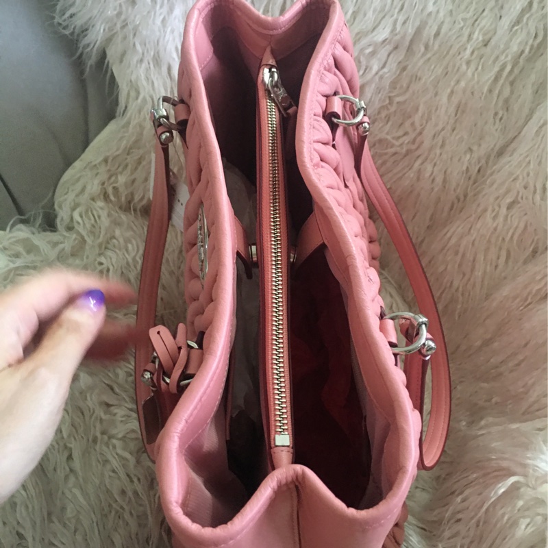全新 未使用coach 櫻花🌸粉手提肩背包（原價28200）-3