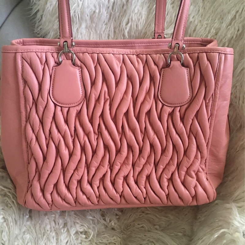 全新 未使用coach 櫻花🌸粉手提肩背包（原價28200）-6