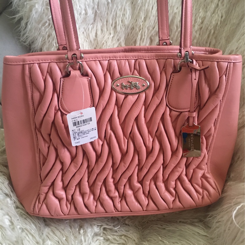 全新 未使用coach 櫻花🌸粉手提肩背包（原價28200）-7