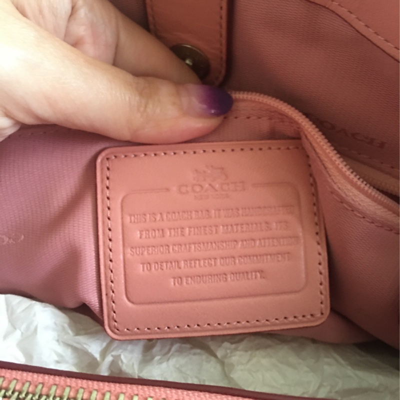 全新 未使用coach 櫻花🌸粉手提肩背包（原價28200）-10