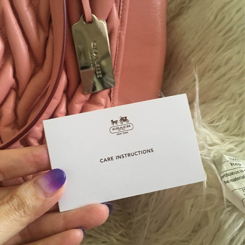 全新 未使用coach 櫻花🌸粉手提肩背包（原價28200）-12