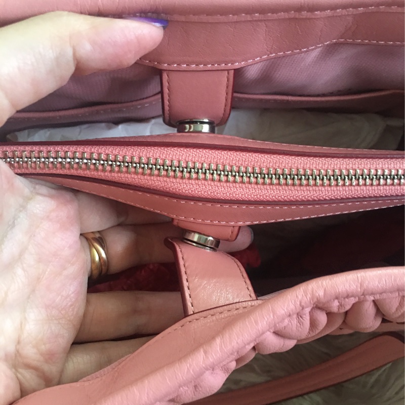 全新 未使用coach 櫻花🌸粉手提肩背包（原價28200）-33