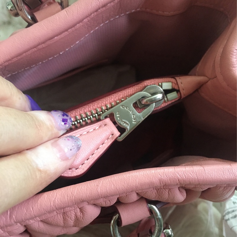 全新 未使用coach 櫻花🌸粉手提肩背包（原價28200）-36