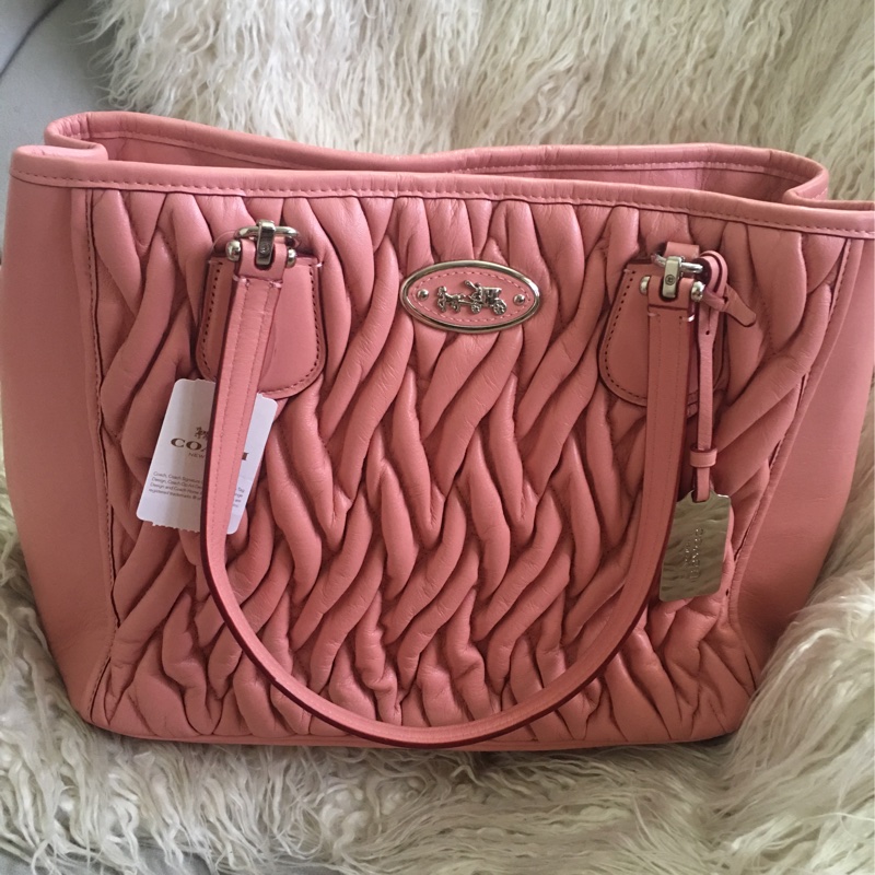 全新 未使用coach 櫻花🌸粉手提肩背包（原價28200）-37