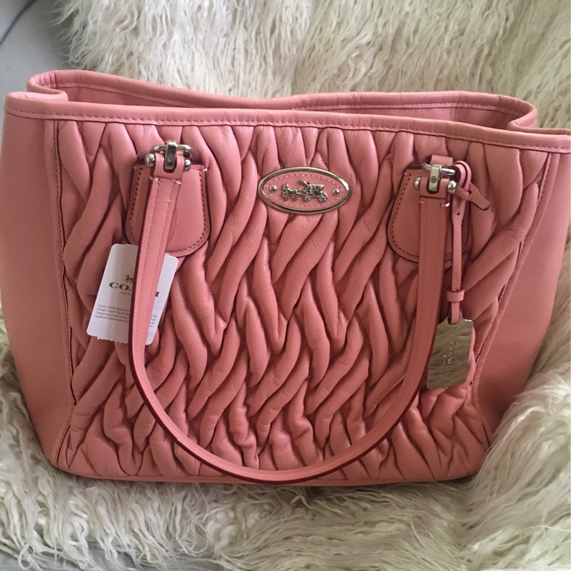 全新 未使用coach 櫻花🌸粉手提肩背包（原價28200）-38