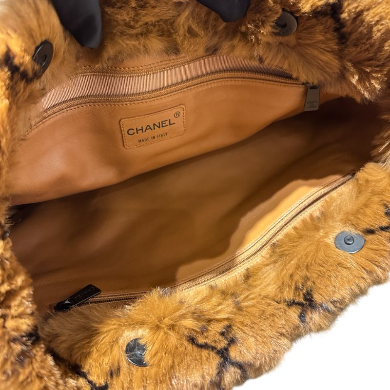 Used CHANEL Vintage Handbag Brown Black-1