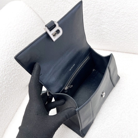 balenciaga 黑色小號沙漏包-10