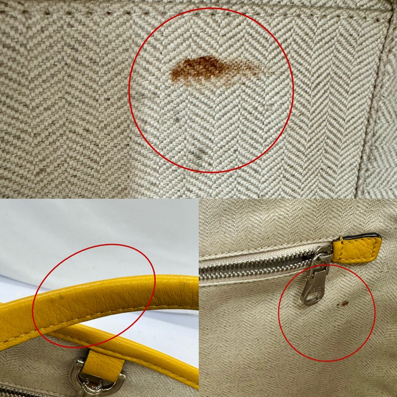 LOEWE 皮革黃色手提包-7