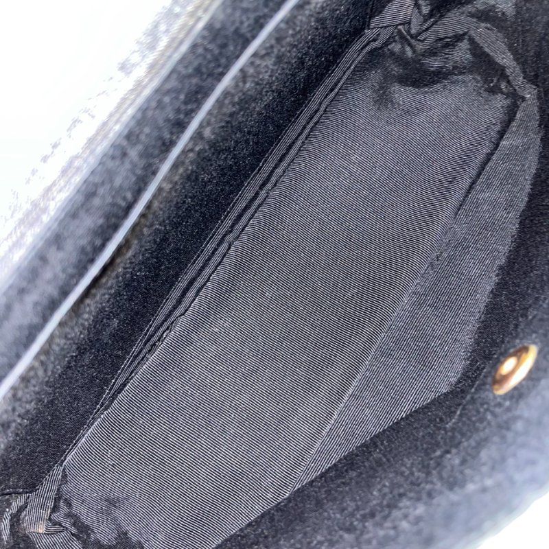 Used CHANEL Denim Matelasse Single Flap Chain Shoulder Bag Light Blue GHW-8