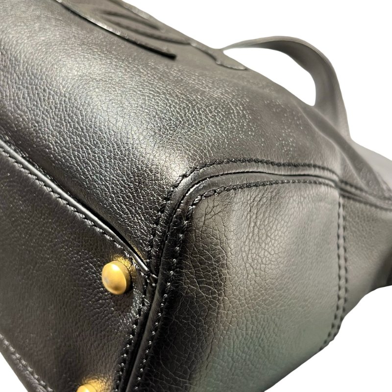 Used CHANEL Vintage Hobo Hobo Bag Black GHW-2