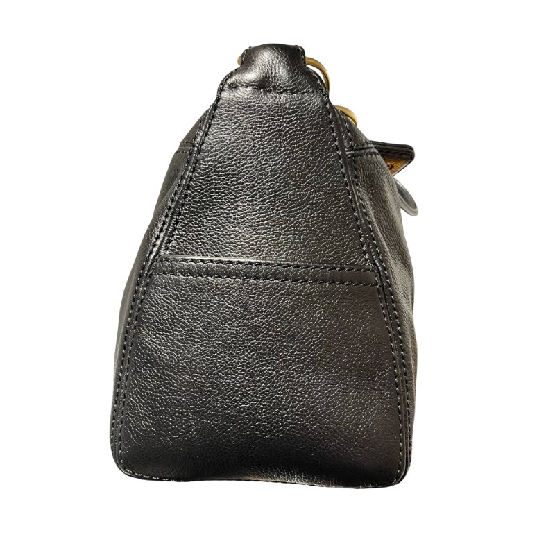 Used CHANEL Vintage Hobo Hobo Bag Black GHW-7