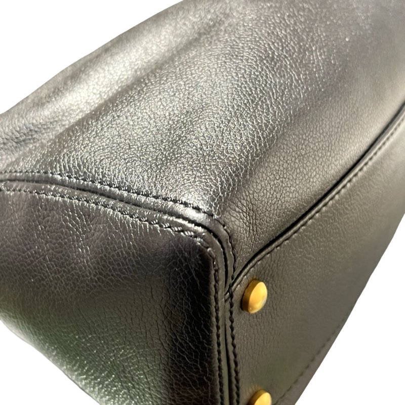 Used CHANEL Vintage Hobo Hobo Bag Black GHW-13