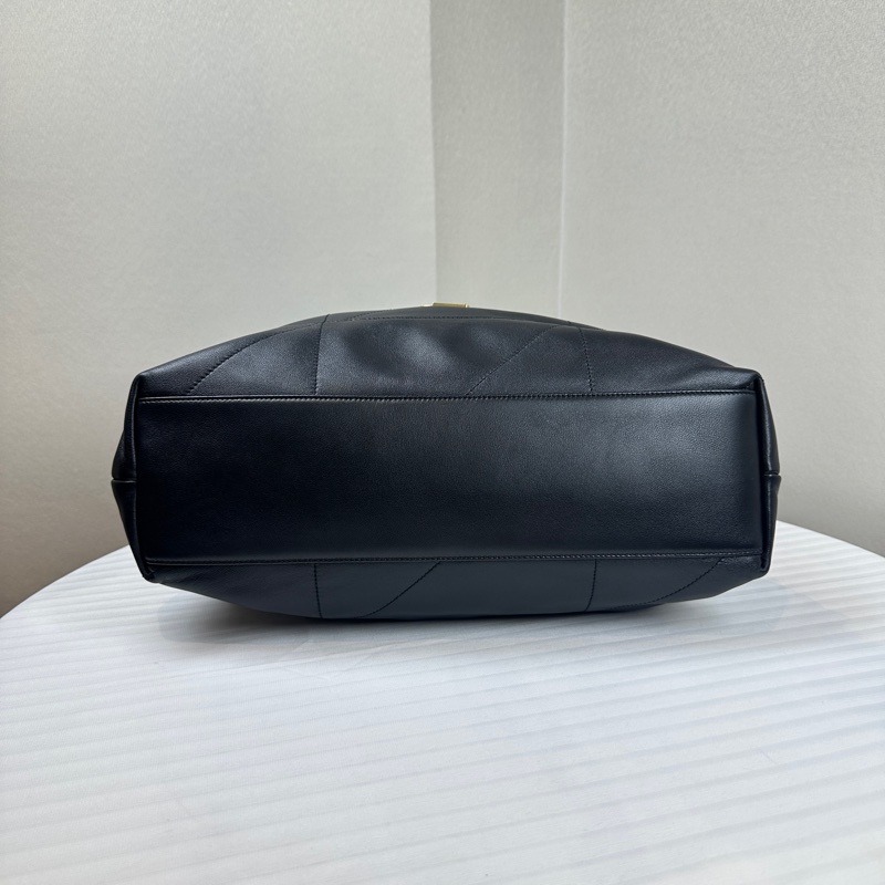 聖羅蘭 YSL Jamie 4.3 Pochon 金扣黑色羊皮大號托特包35x10x36cm-3
