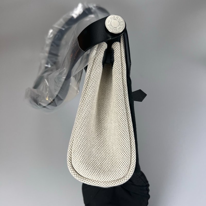 全新品 HERMES K刻 黑白帆布HERBAG MINI-2