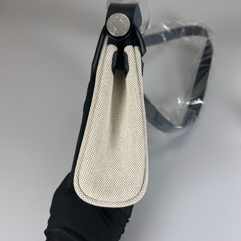 全新品 HERMES K刻 黑白帆布HERBAG MINI-3