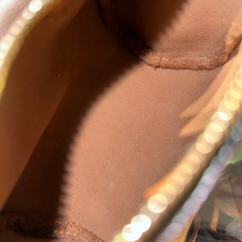 Used LOUIS VUITTON Monogram Speedy Nano Cross Body Bag Brown GHW-3