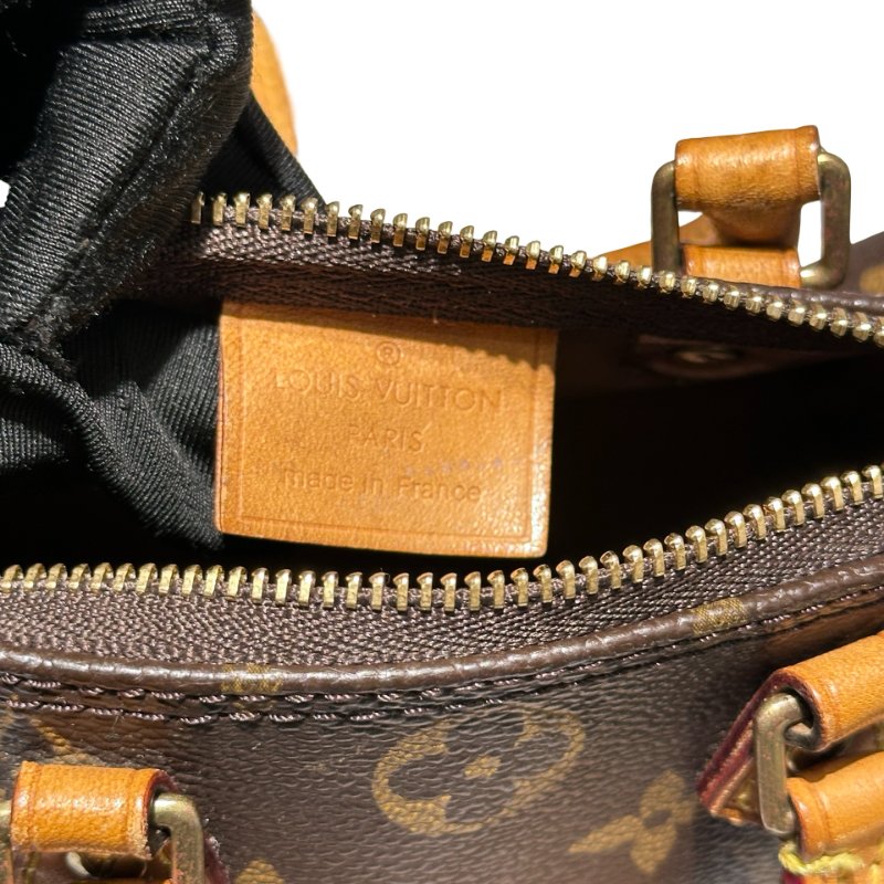 Used LOUIS VUITTON Monogram Speedy Nano Cross Body Bag Brown GHW-4